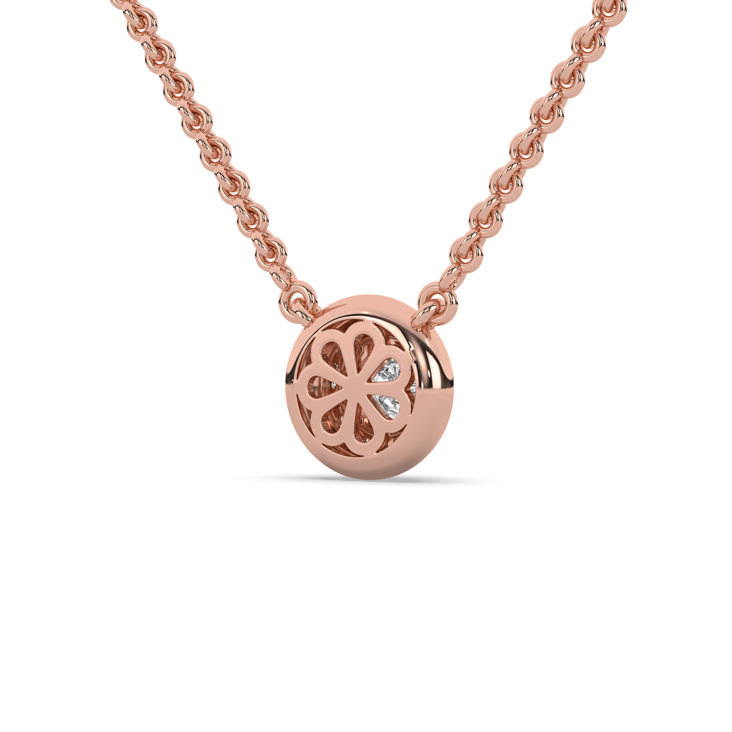 Diana Diamond Halo Pendant Necklace