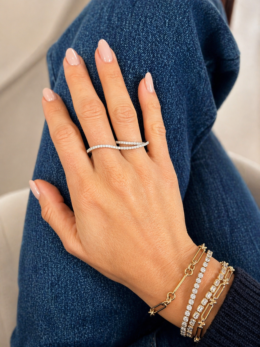 Diamond Double Ring
