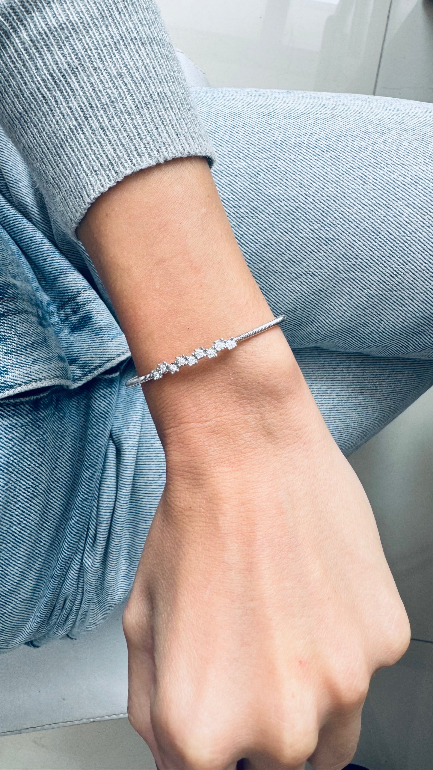 Ava Bea Zig Zag Flexi Cuff Bracelet