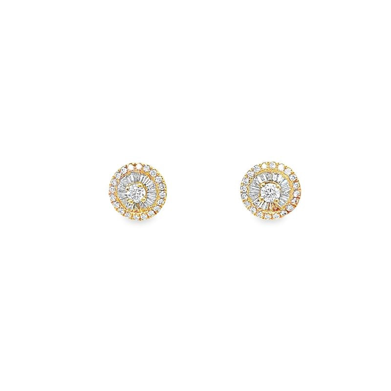Djula Round Disc Stud Earrings