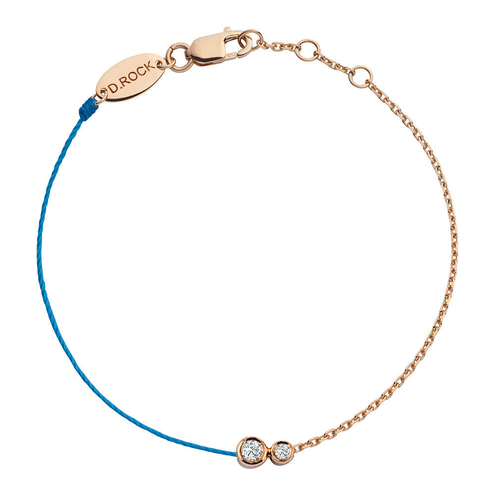 I Am Double Diamond Bezel Half Chain Bracelet