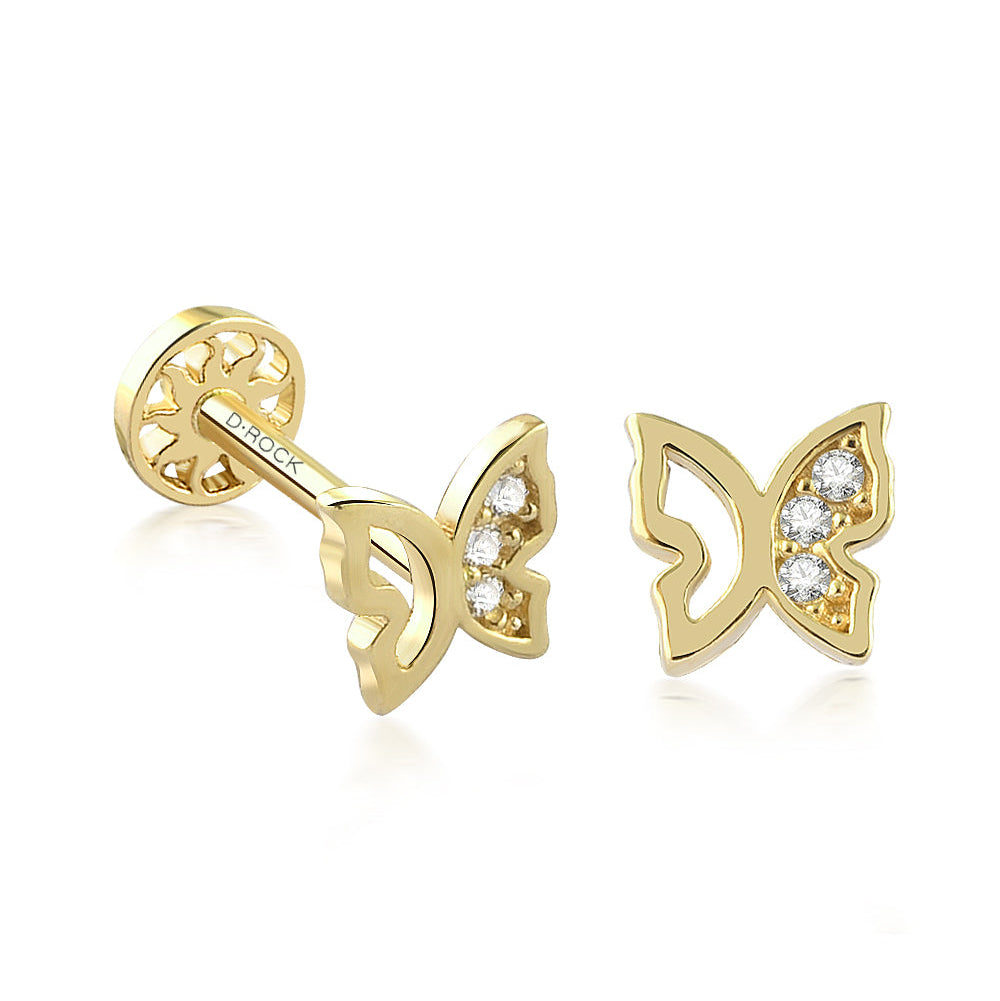 Diamond Butterfly Piercings