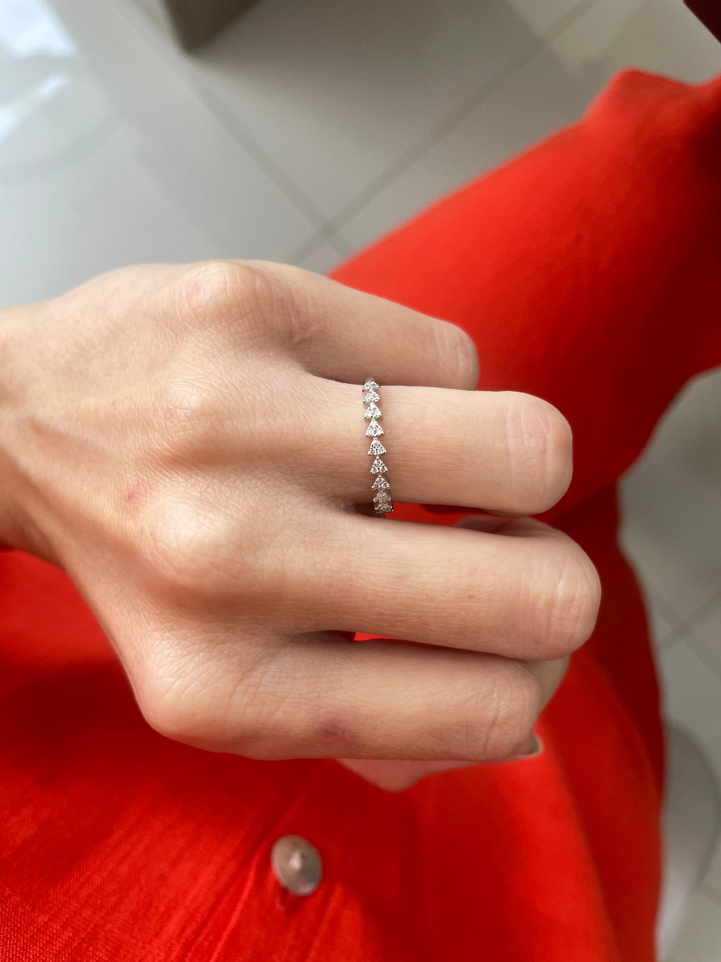 Djula Triangle Diamond Half Band