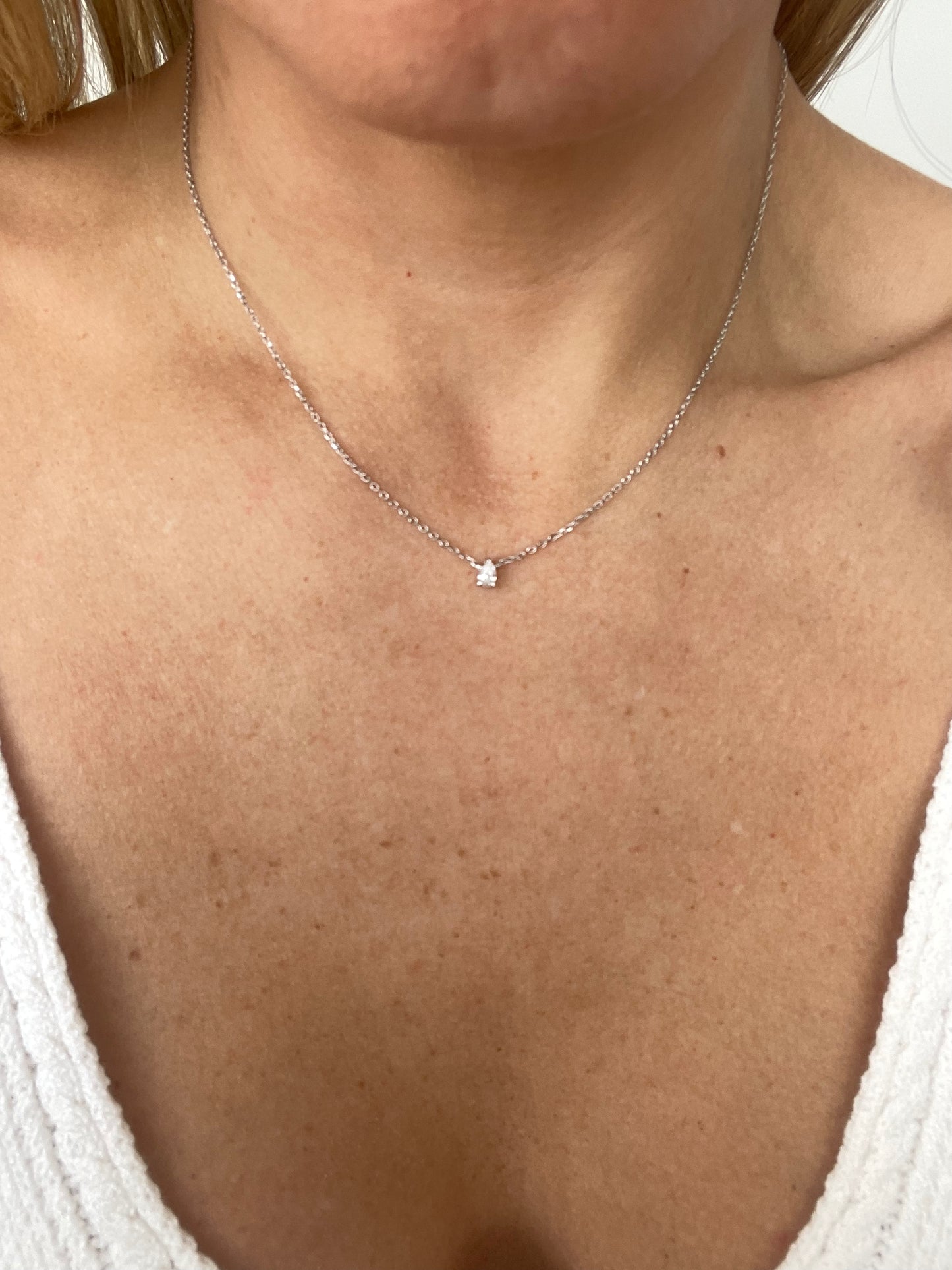DROCK Pear Diamond Necklace