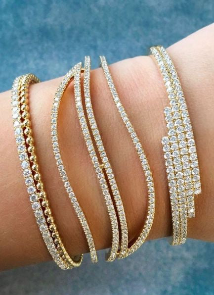 DRD Triple Row Diamond Cuff