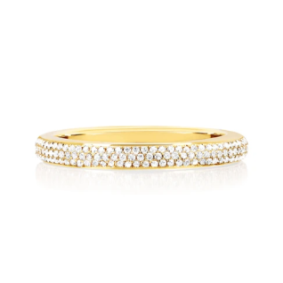 EF-Collection White Enamel & Pave Ring