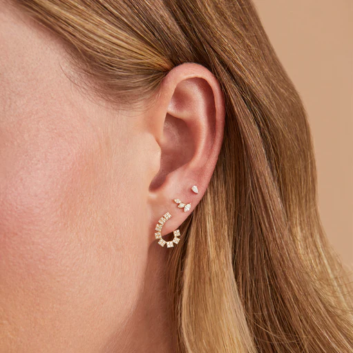 EF-Collection Pear Diamond Stud