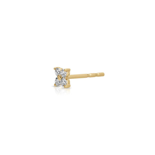 EF-Collection Diamond Fleur Stud Earring