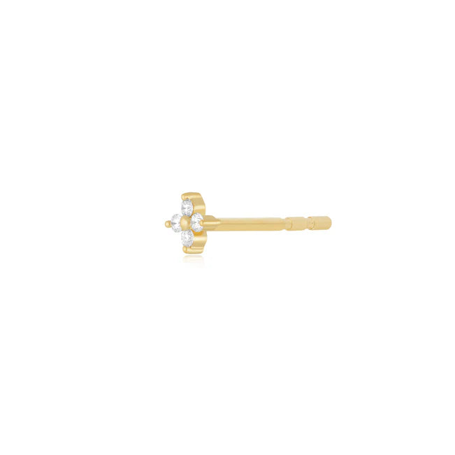 EF-Collection Mini Diamond Fleur Stud Earrings