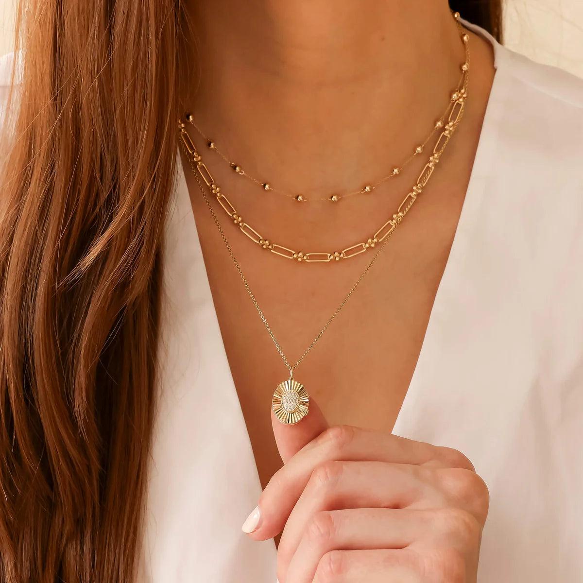 Teddi Paige Oval Locket Necklace