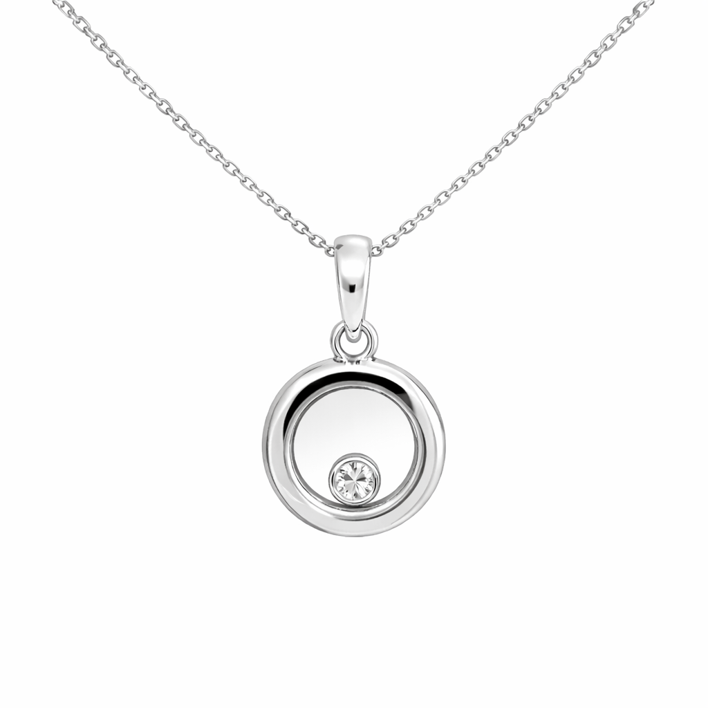 Dancing Diamond Round Necklace