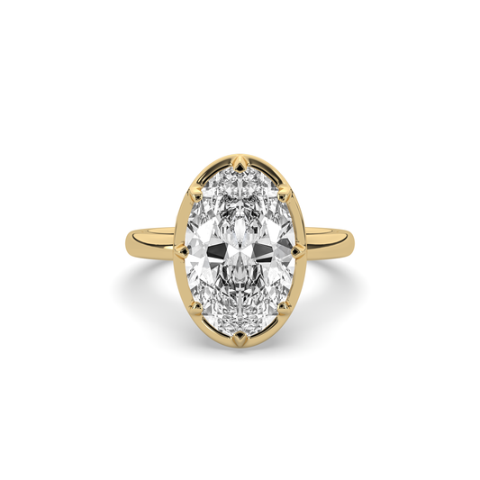 Oval Diamond Victoria Solitaire Ring