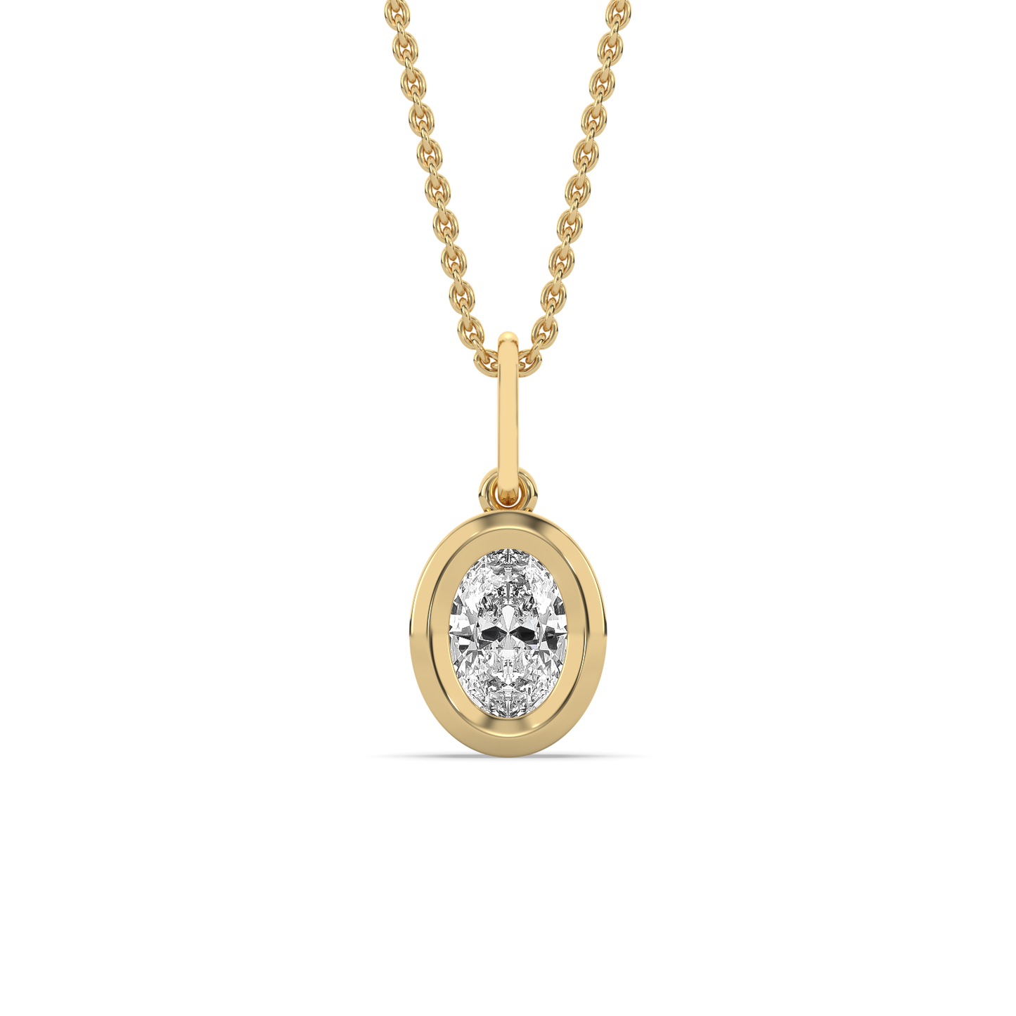 ALVA Oval Diamond Bezel Charm