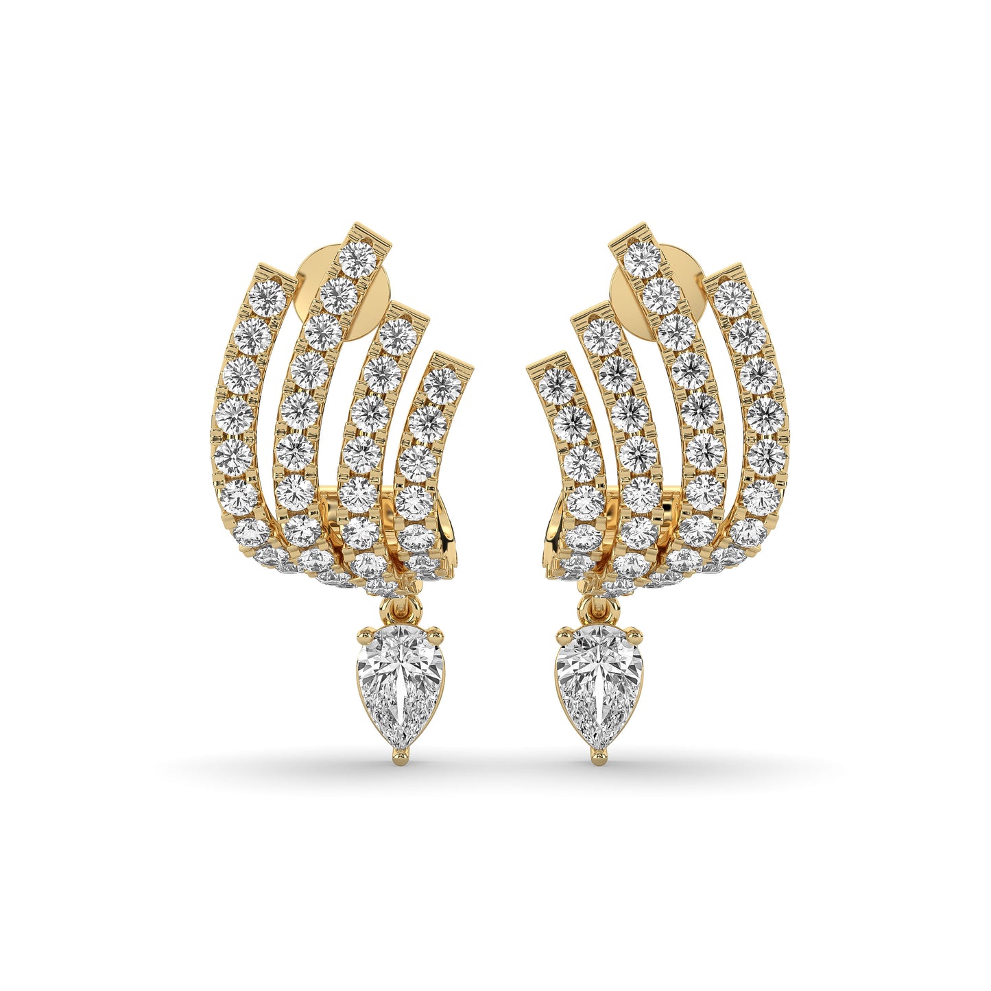 Pear Drop Jumbo Huggie Earring