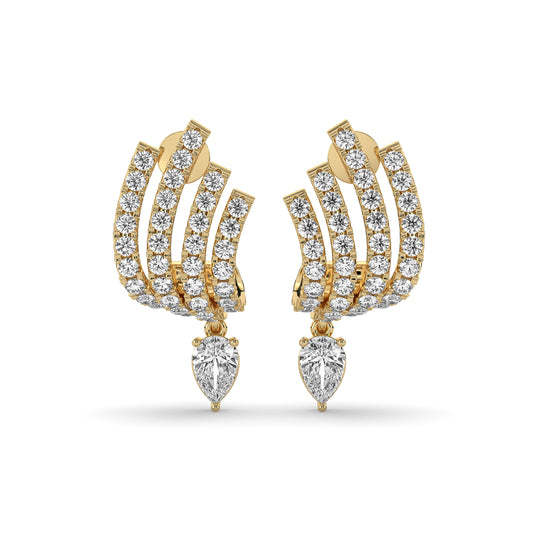 Pear Drop Jumbo Huggie Earring