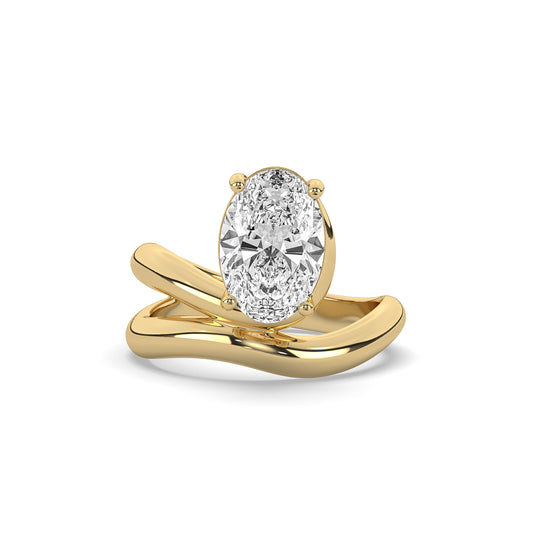 OVAL Diamond Wrap Ring