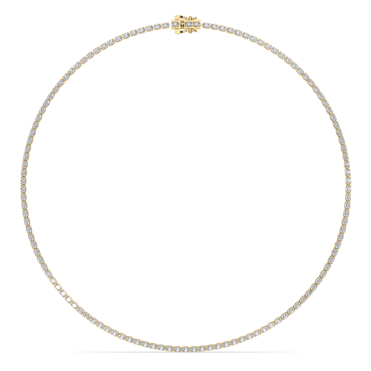 Signature East West Oval Diamond Tennis Necklace