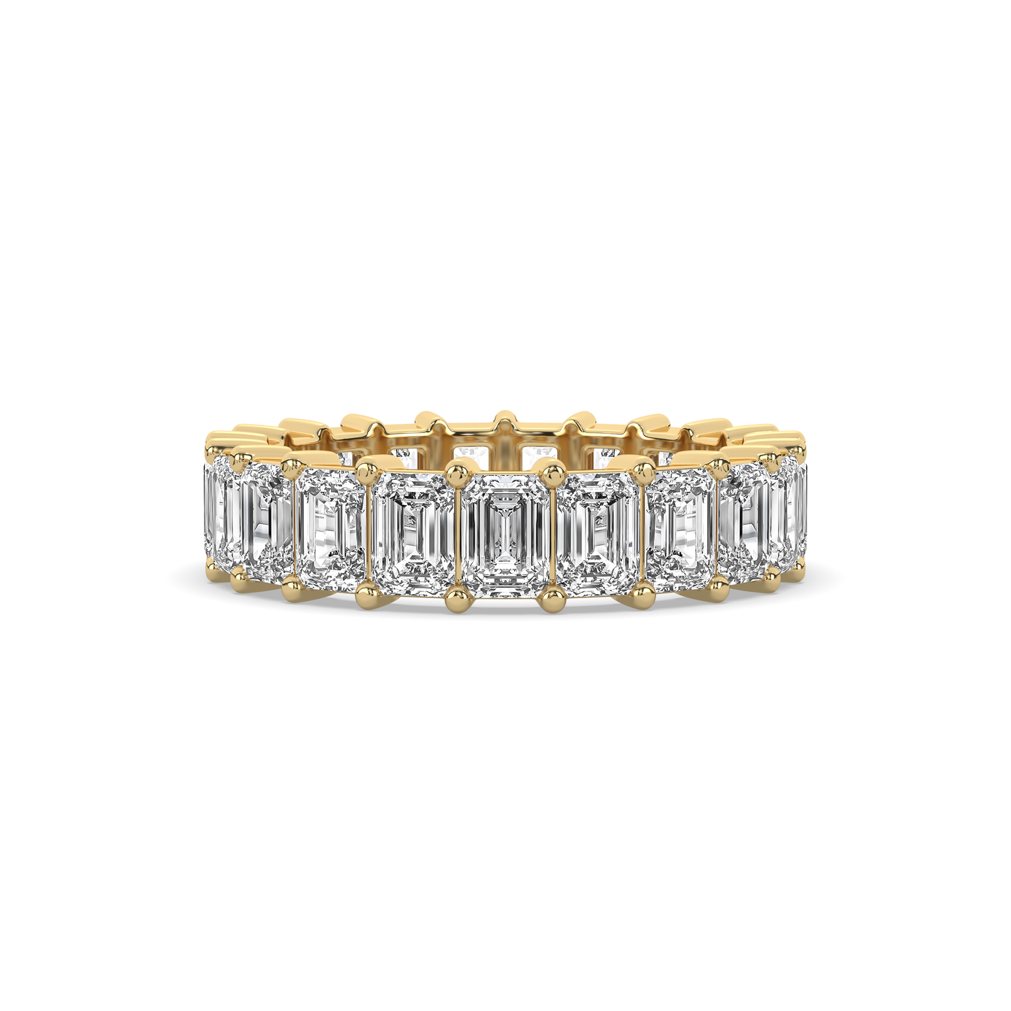Emerald Cut Diamond Endless Love Eternity Band