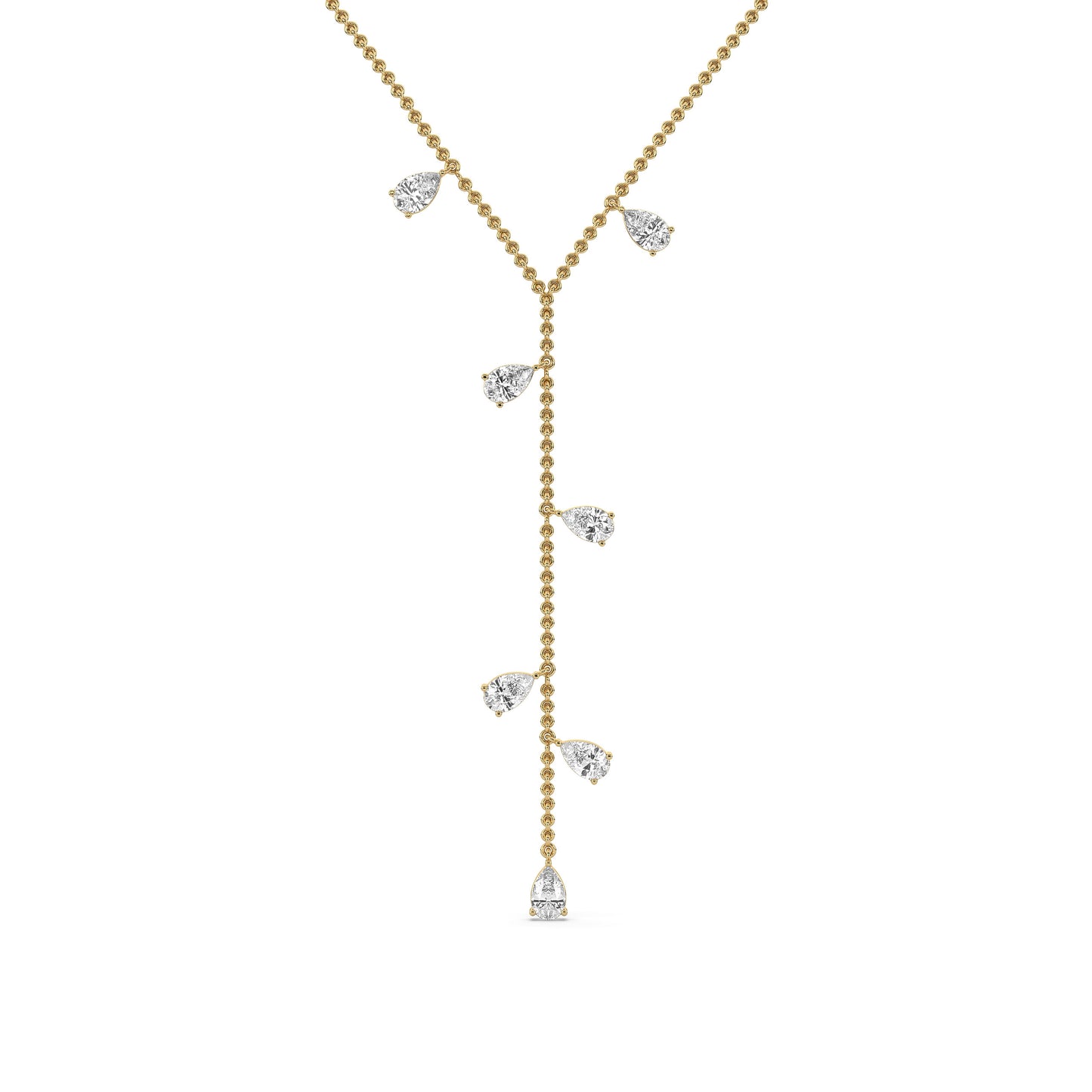 Pear Diamond Drop Lariat