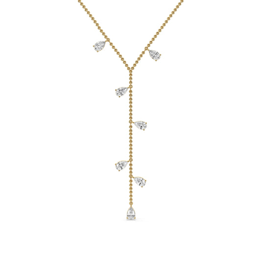 Pear Diamond Drop Lariat