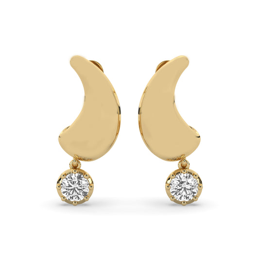Diamond Drop Wave Earring