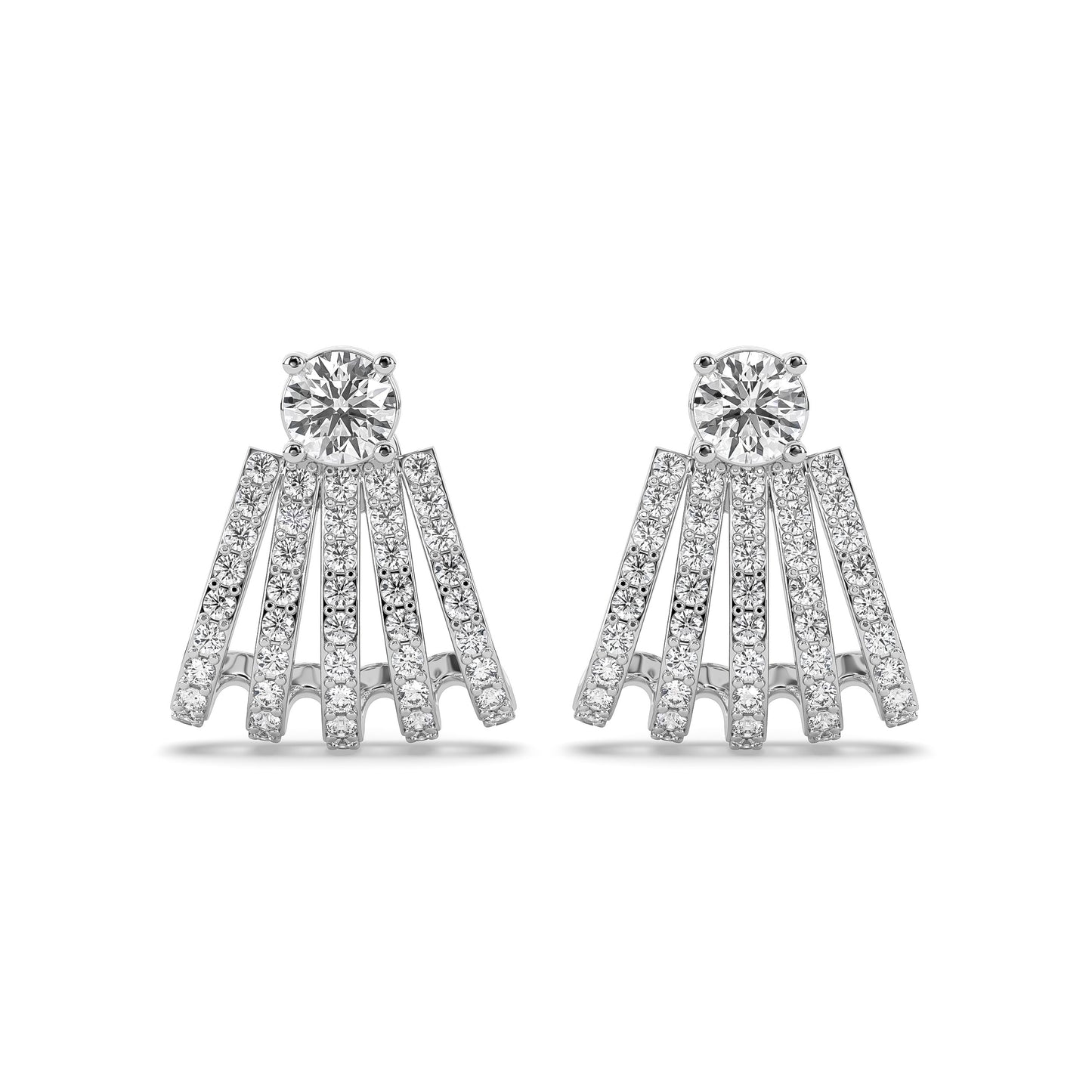 Diamond Top Multi Huggie Earring