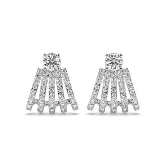 Diamond Top Multi Huggie Earring