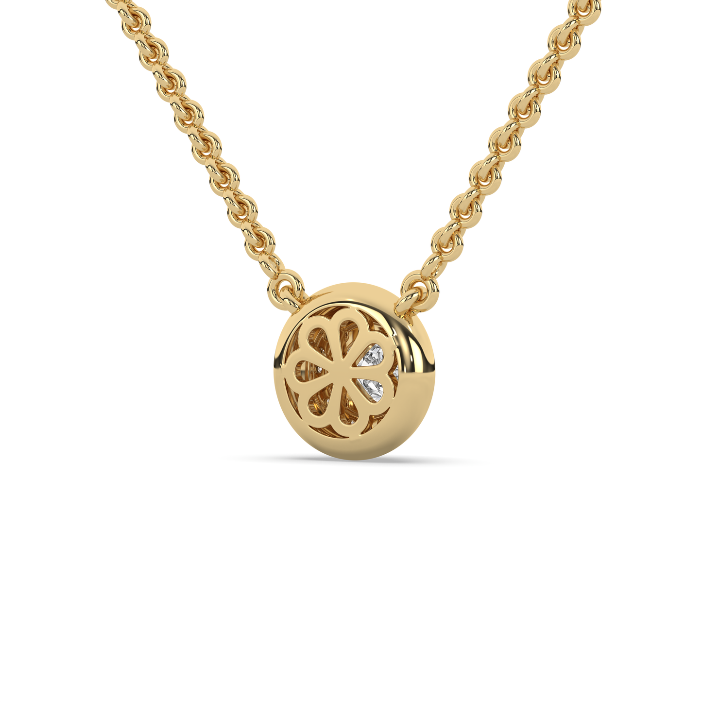 Diana Diamond Halo Pendant Necklace