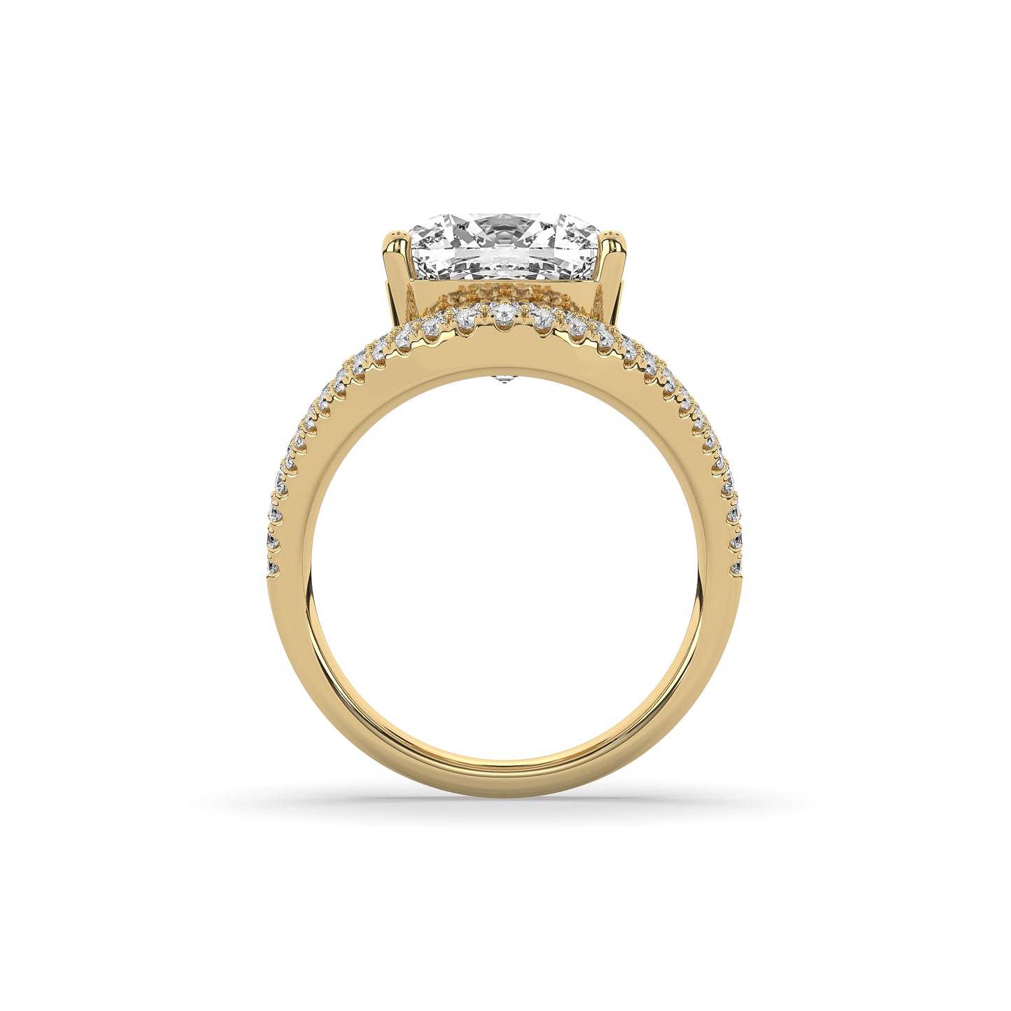 Old Mine Diamond Wave Ring