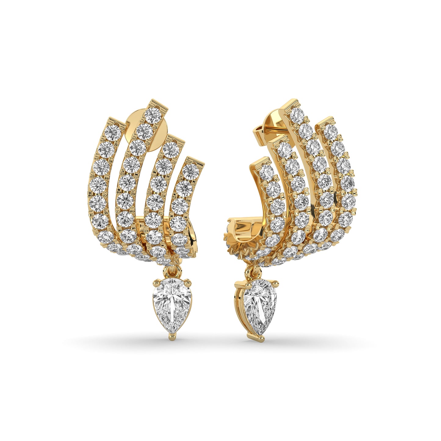 Pear Drop Jumbo Huggie Earring