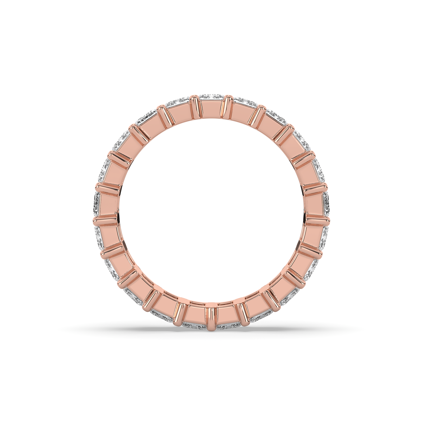 Emerald Cut Diamond Endless Love Eternity Band