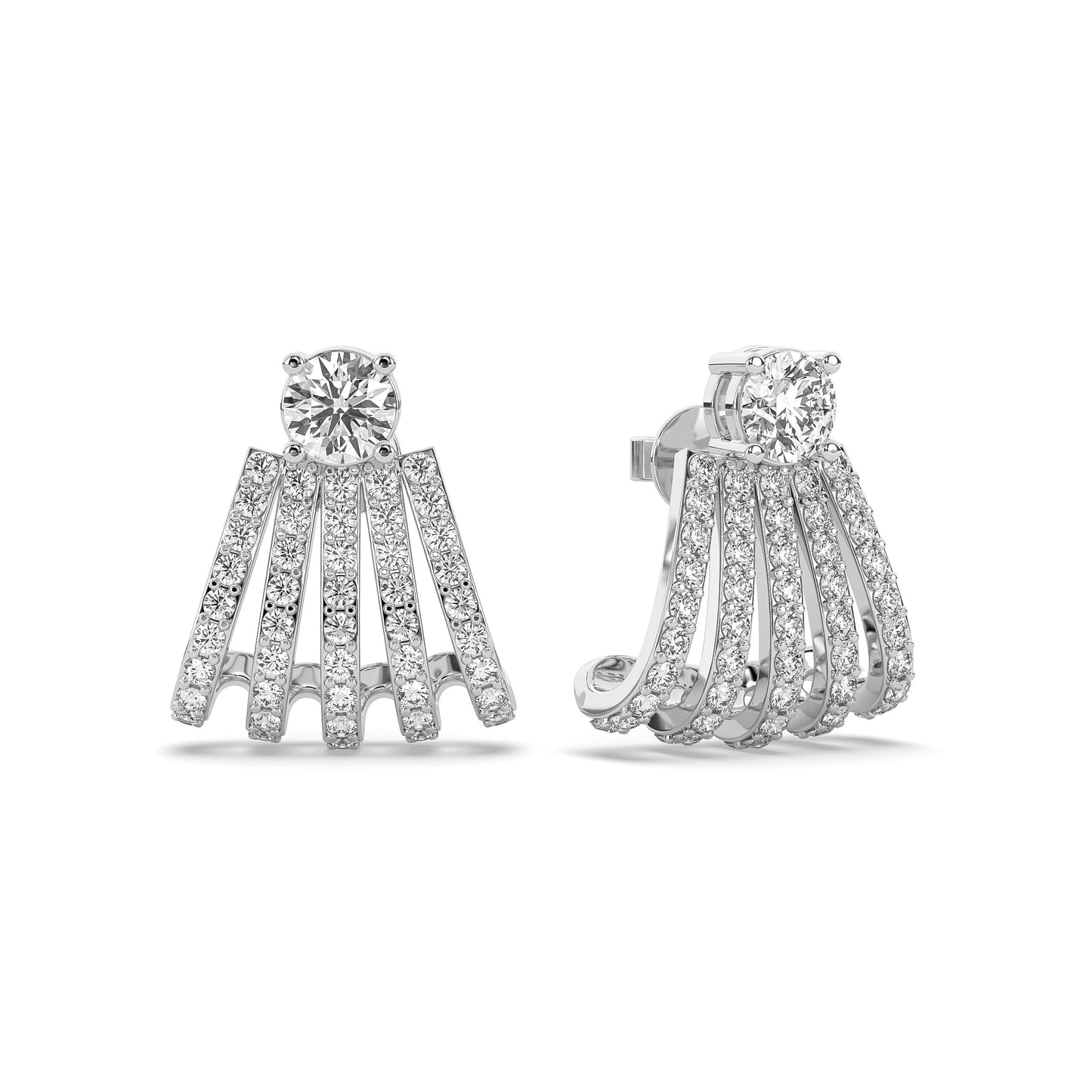 Diamond Top Multi Huggie Earring
