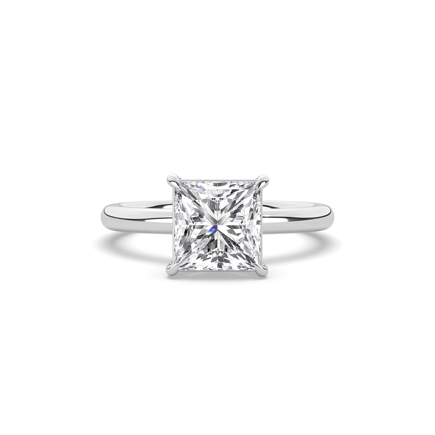 Alva Princess Cut Diamond Solitaire Ring