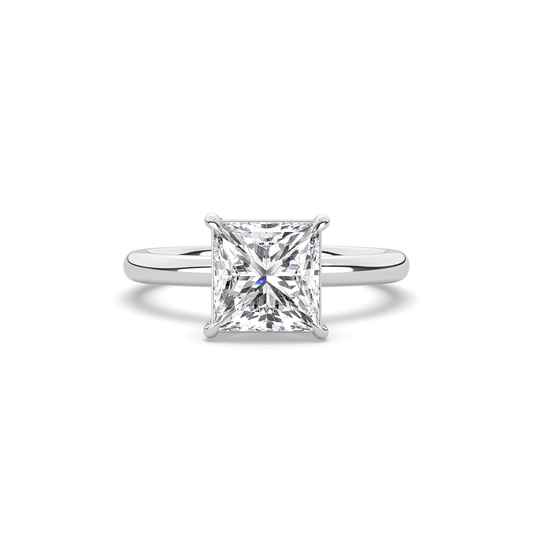 Alva Princess Cut Diamond Solitaire Ring