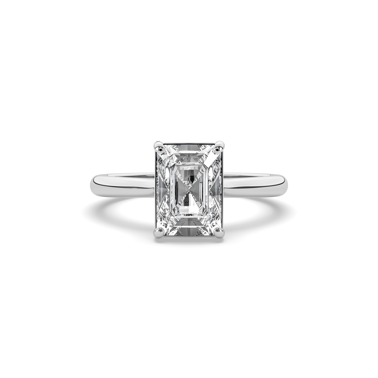 Radiant Cut Diamond Cathedral Setting Engagement Ring