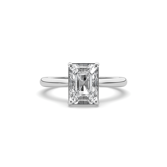 Radiant Cut Diamond Cathedral Setting Engagement Ring