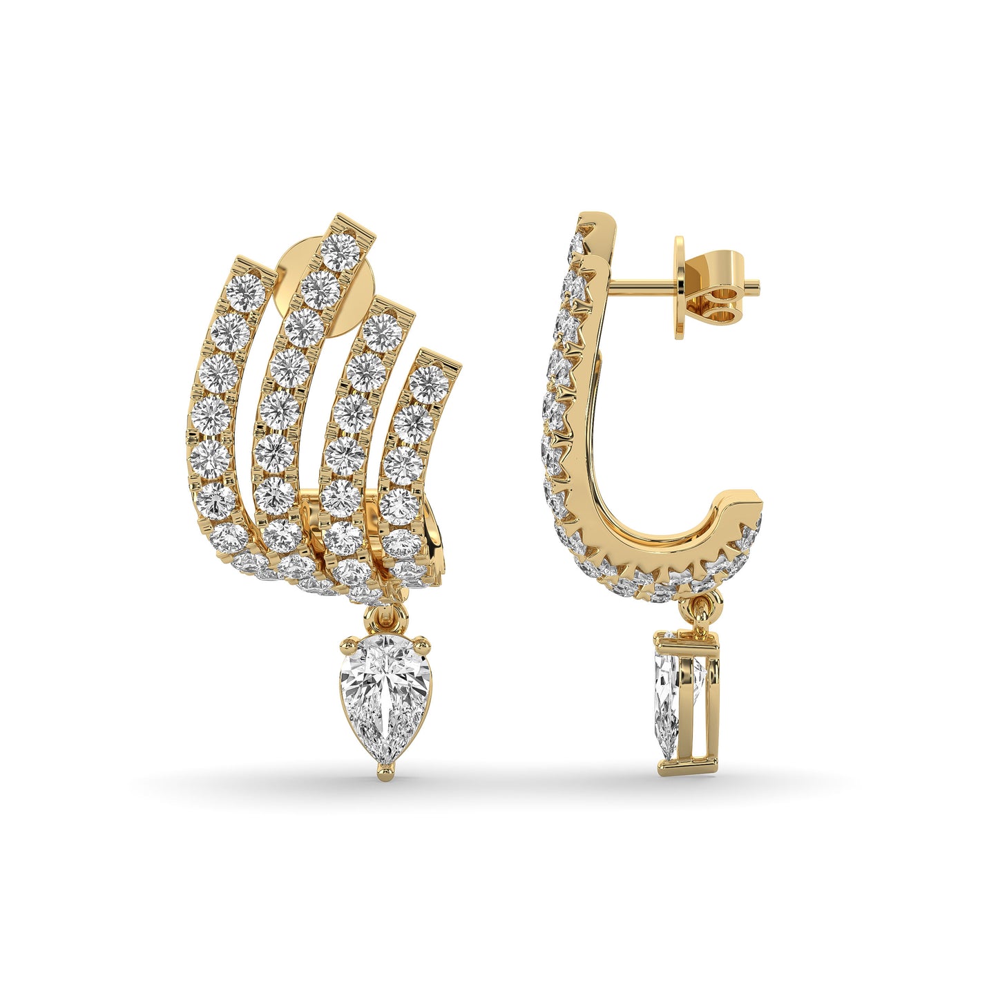 Pear Drop Jumbo Huggie Earring