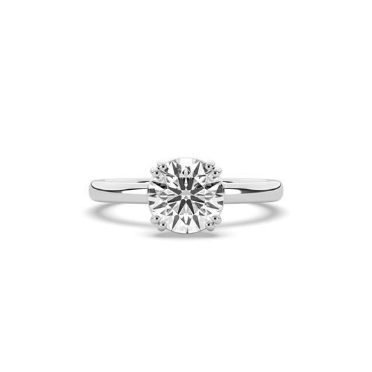 Alva Round Double Prong Solitaire Ring