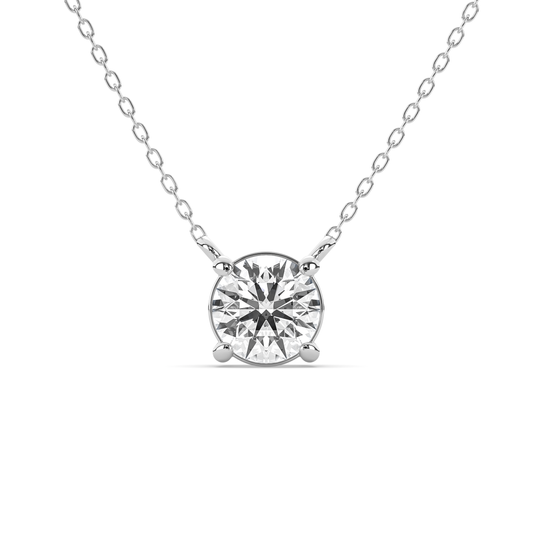 Round Diamond Solitaire Necklace