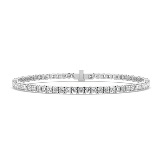 Princess Cut Diamond Tennis Bracelet