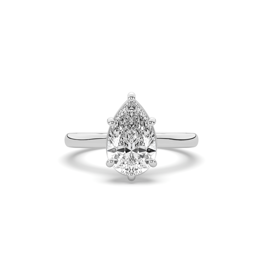 Pear Diamond Solitaire Engagement Ring