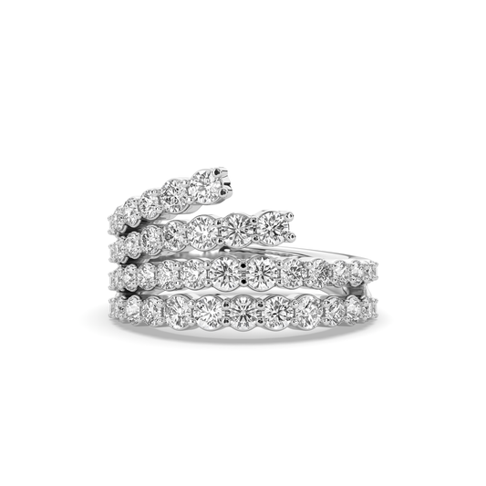 Fanned Diamond Statement Ring