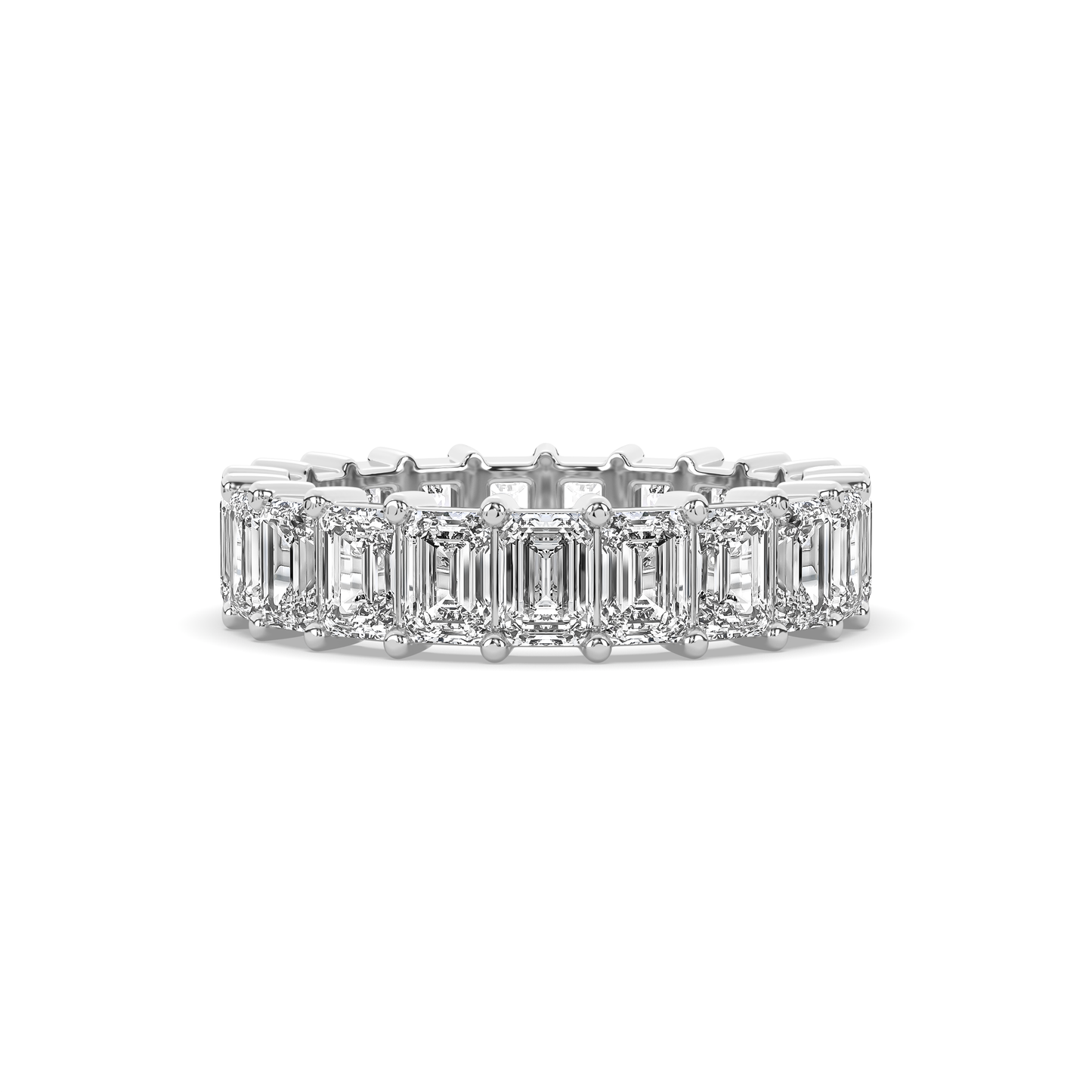 Emerald Cut Diamond Endless Love Eternity Band