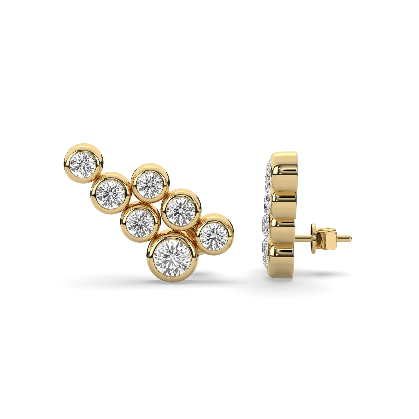Bubble Crawler Stud Earrings