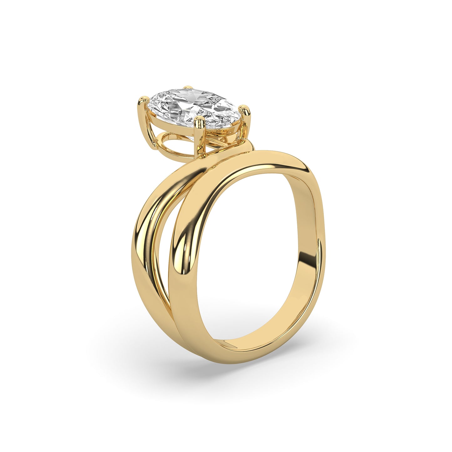 OVAL Diamond Wrap Ring
