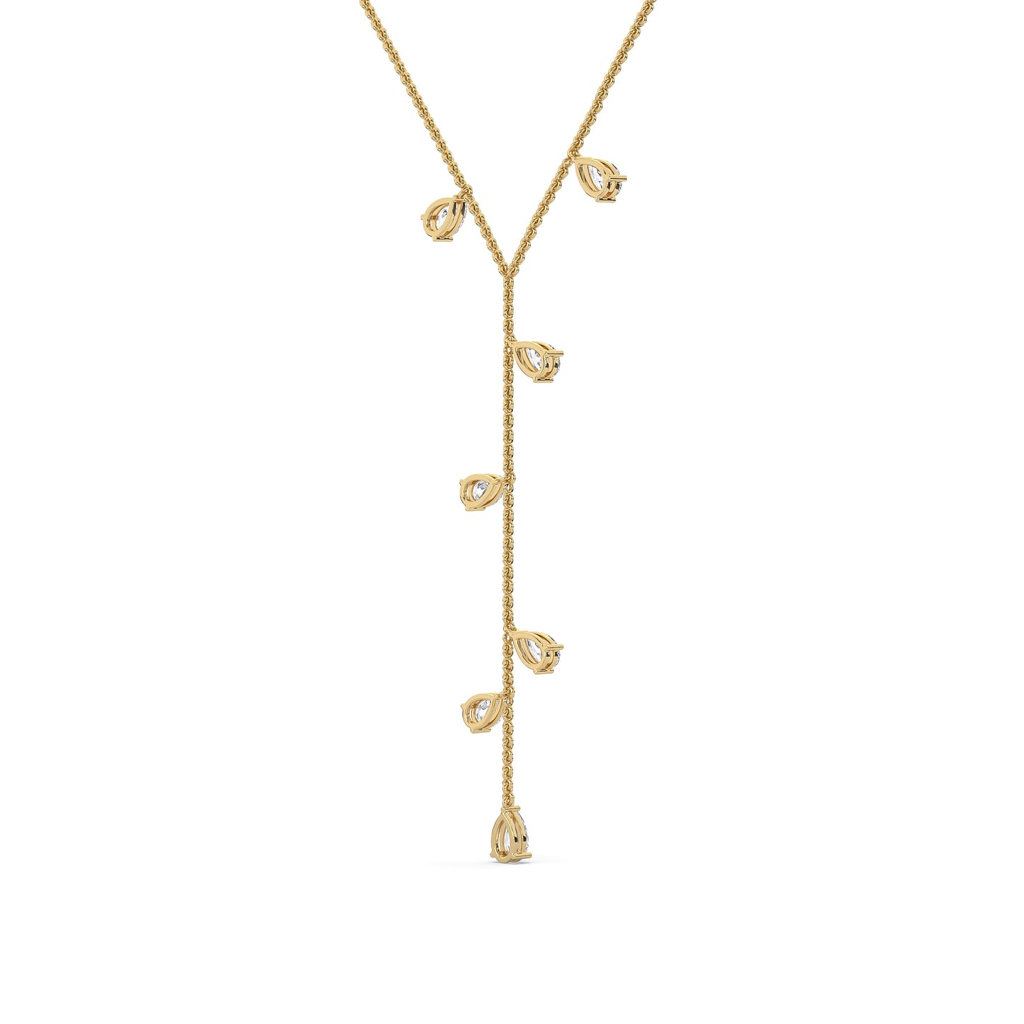 Pear Diamond Drop Lariat