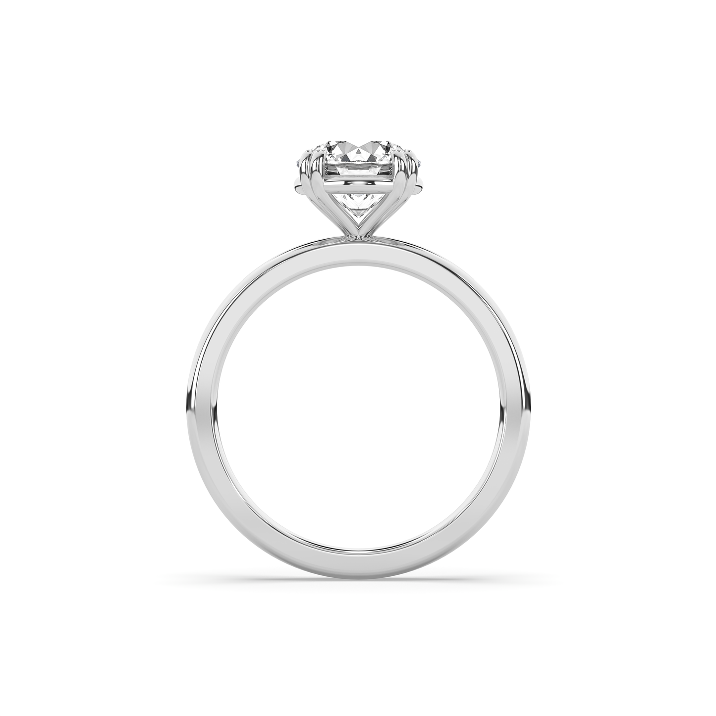 Alva Round Double Prong Solitaire Ring