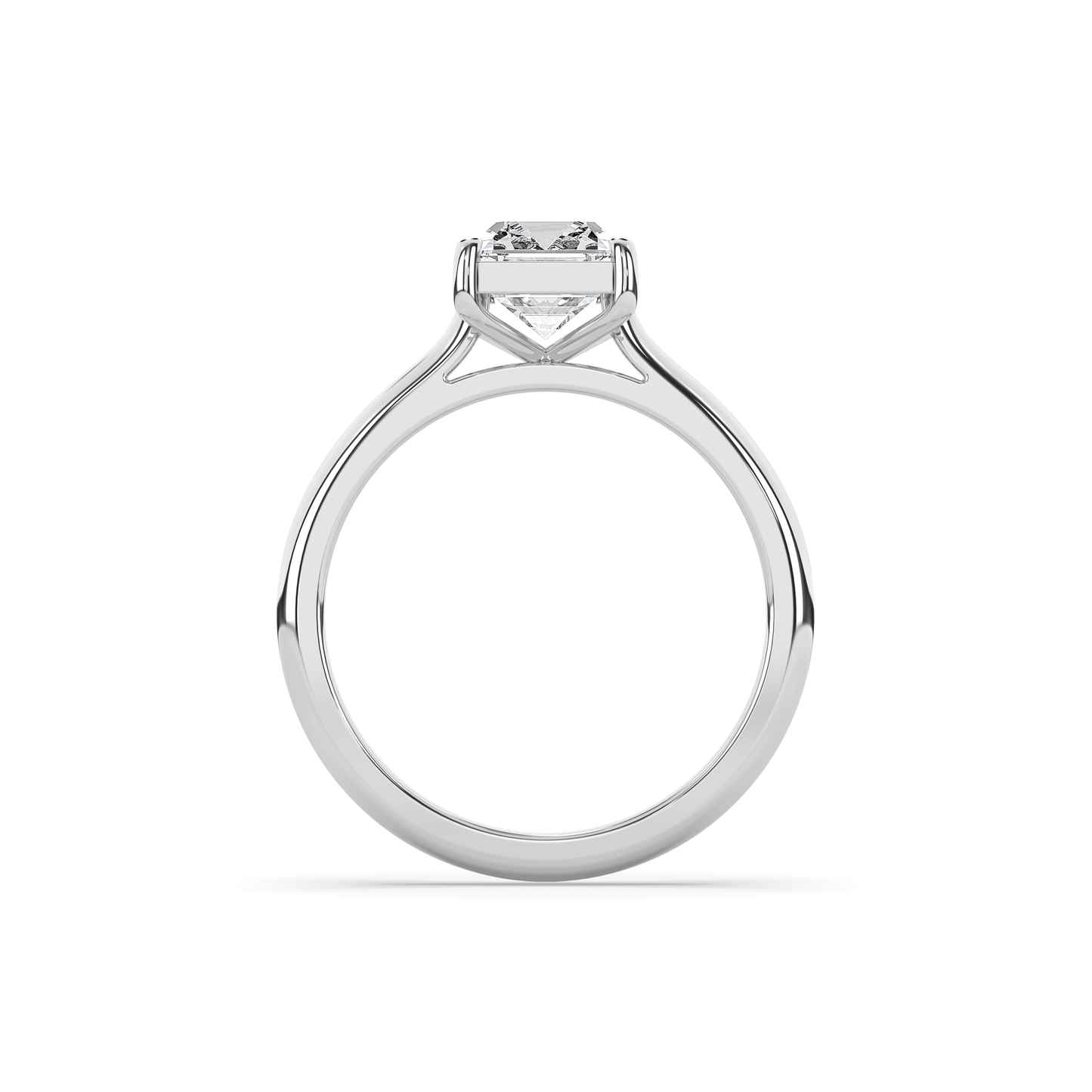Alva Radiant Cut Diamond Cathedral Solitaire