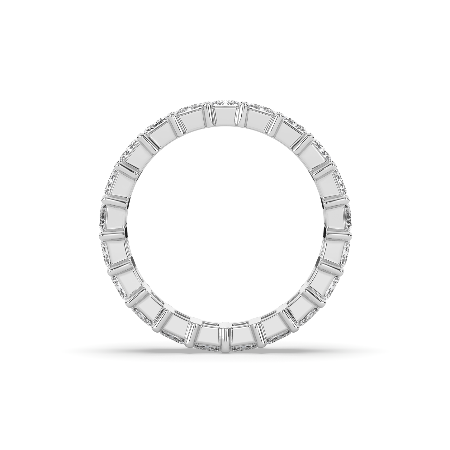 Emerald Cut Diamond Endless Love Eternity Band
