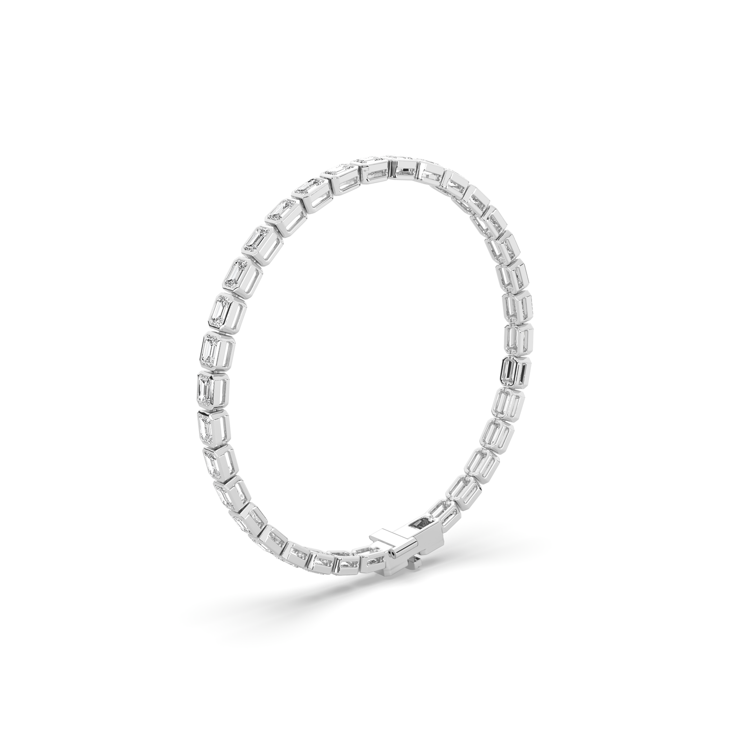 Emerald Diamond Bezel Tennis Bracelet